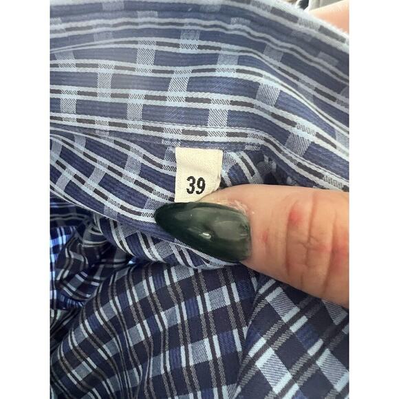 Versace Collection Men’s Button Down Sz 39 Blue - Picture 5 of 6